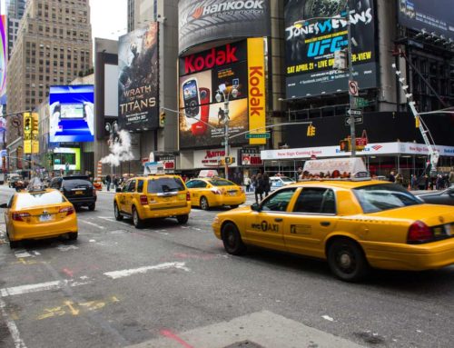 Traffic control test by New York Cabs